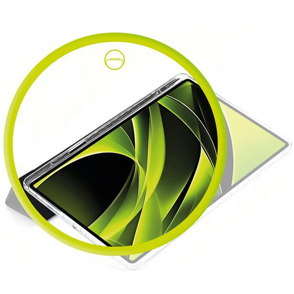 Schutzhülle für Galaxy Tab S10 FE Plus, Mobile Origin Easy Tablet Case, Schwarz-Transparent