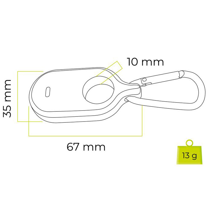 Hülle / Schlüsselanhänger für Samsung SmartTag2 Mobile Origin Case A3, Weiß