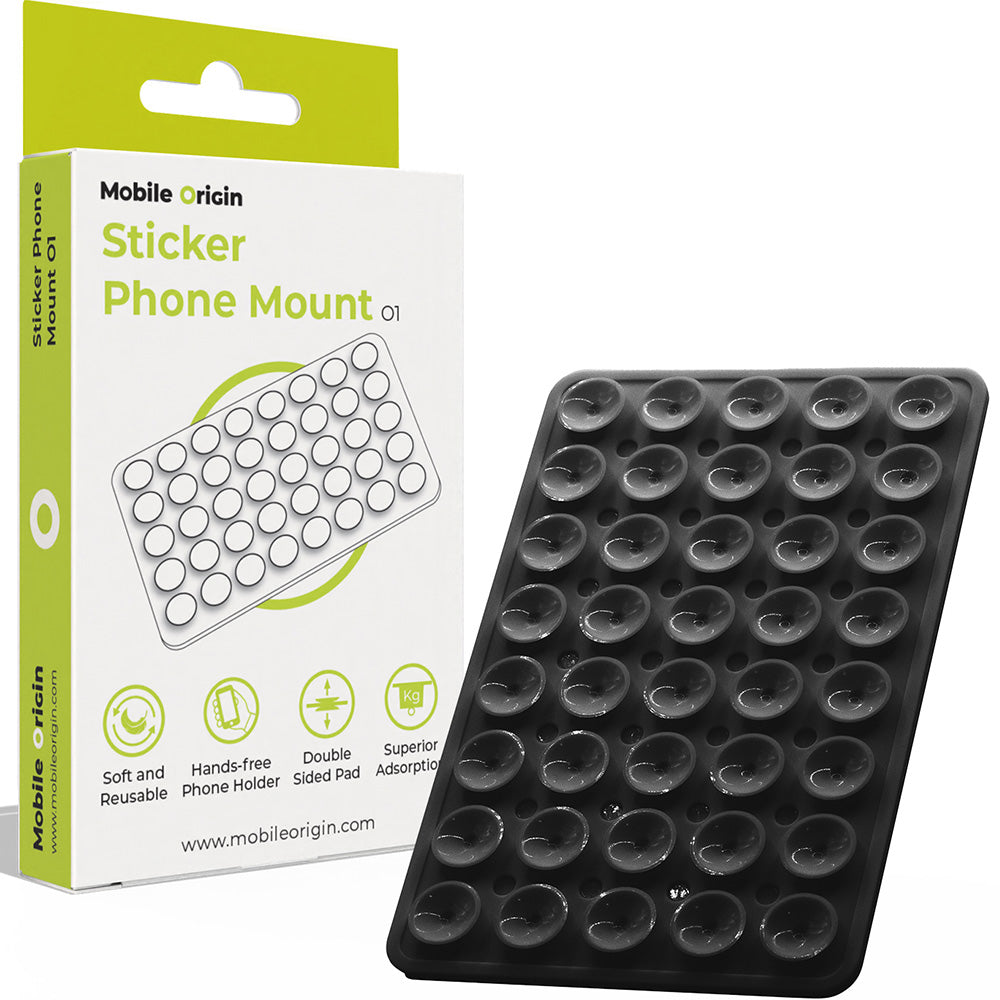 Telefonhalter mit Saugnapf, Mobile Origin Sticker Phone Mount O1, Schwarz