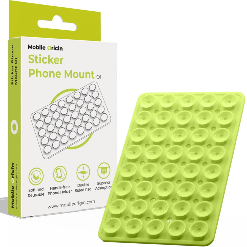 Telefonhalter mit Saugnapf, Mobile Origin Sticker Phone Mount O1, Grün