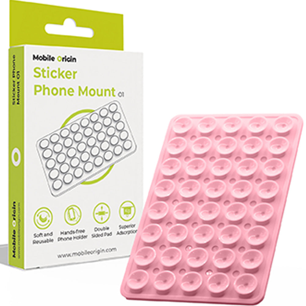 Telefonhalter mit Saugnapf, Mobile Origin Sticker Phone Mount O1, Rosa