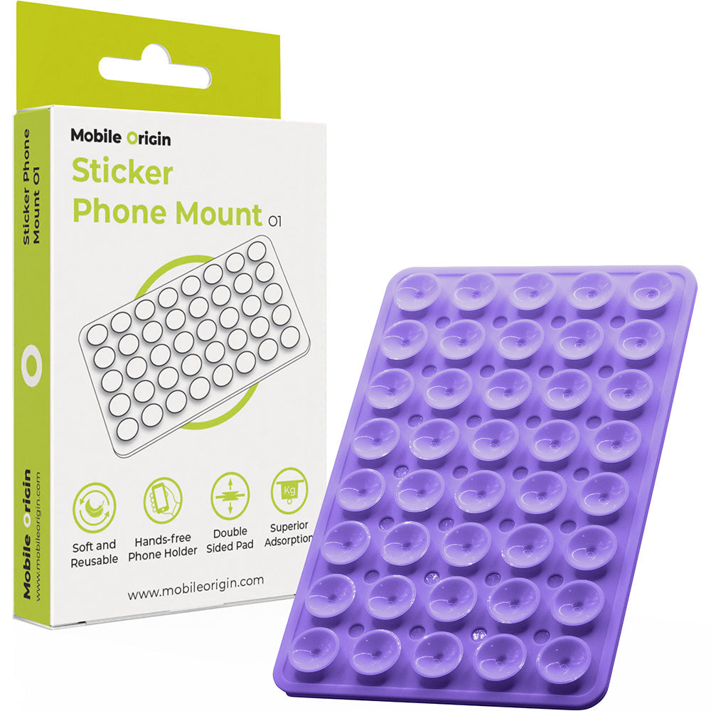 Telefonhalter mit Saugnapf, Mobile Origin Sticker Phone Mount O1, Violett