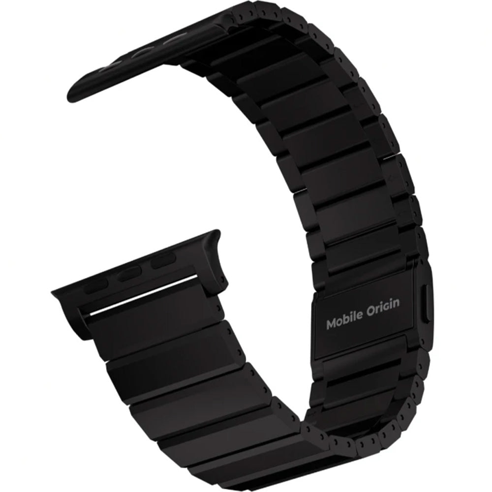 Armband für Apple Watch 49/46/45/44 mm, Mobile Origin Titanium Band Modena, Schwarz