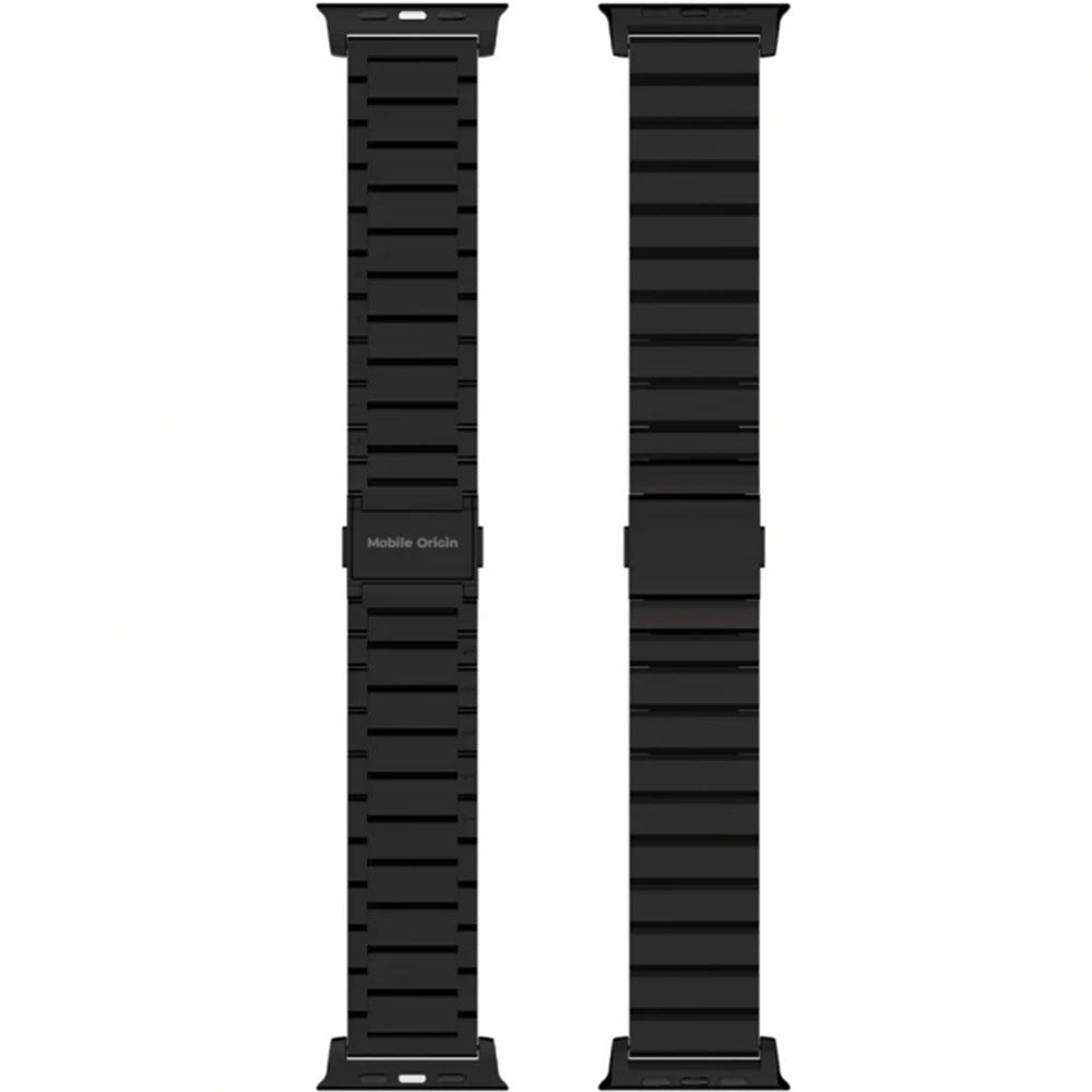 Armband für Apple Watch 49/46/45/44 mm, Mobile Origin Titanium Band Modena, Schwarz