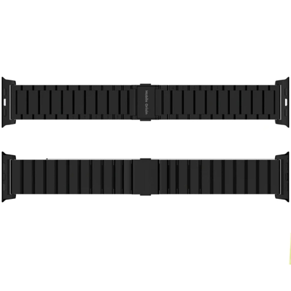 Armband für Apple Watch 49/46/45/44 mm, Mobile Origin Titanium Band Modena, Schwarz