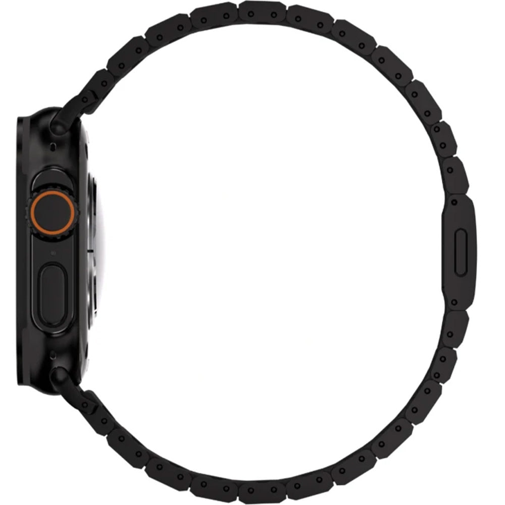 Armband für Apple Watch 49/46/45/44 mm, Mobile Origin Titanium Band Modena, Schwarz