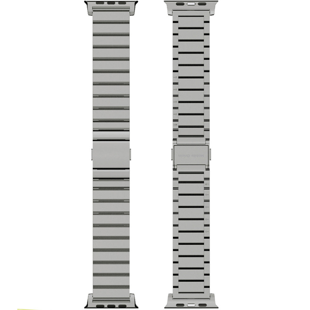 Armband für Apple Watch 49/46/45/44 mm, Mobile Origin Titanium Band Modena, Titan