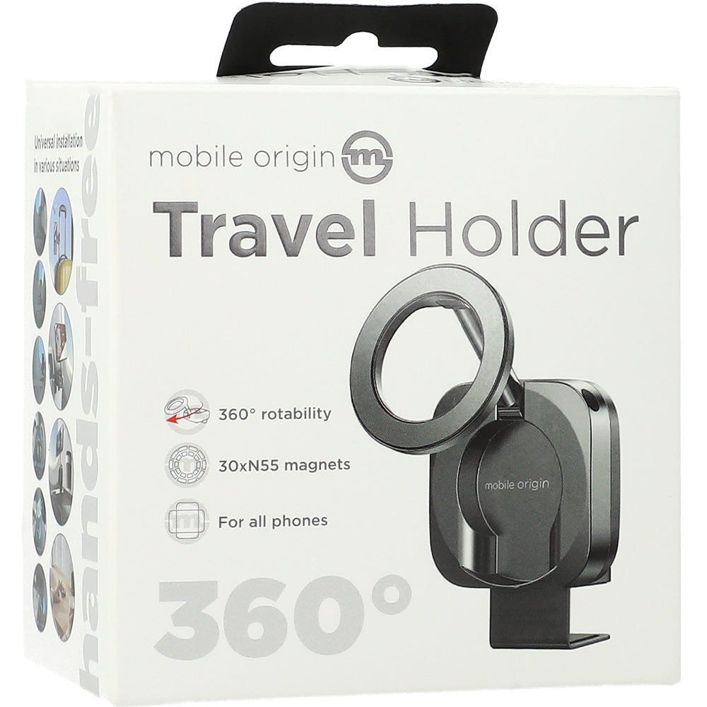 Magnetische Handy-Halterung für Telefon, Mobile Origin Travel Holder mit MagSafe, Schwarz