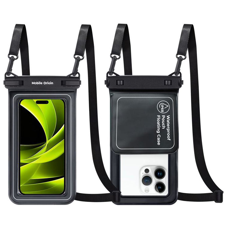 Wasserdichte Hülle Mobile Origin IP68 Waterproof Floating Case für Smartphones bis max. 6,8", Schwarz