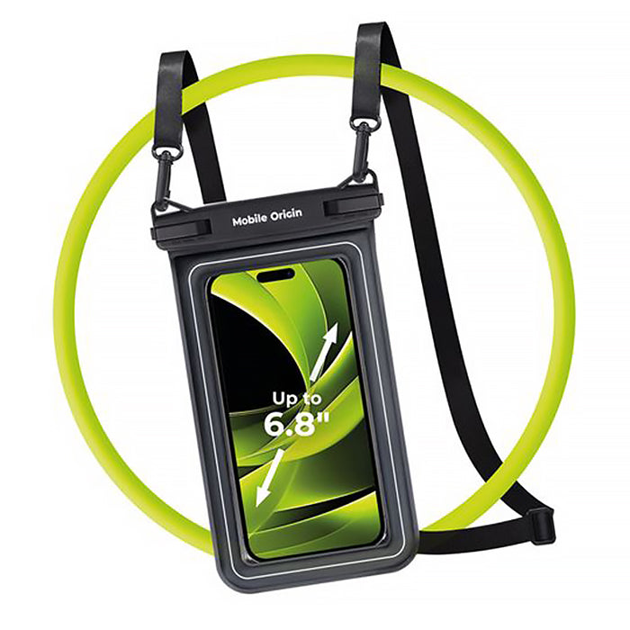 Wasserdichte Hülle Mobile Origin IP68 Waterproof Floating Case für Smartphones bis max. 6,8", Schwarz