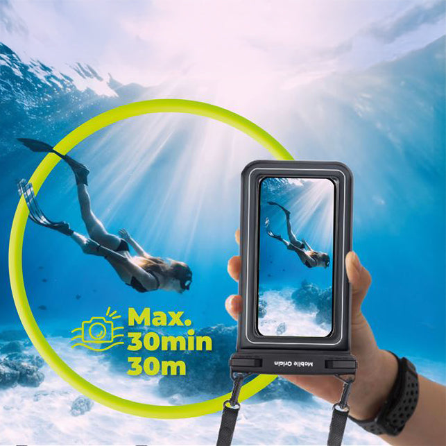 Wasserdichte Hülle Mobile Origin IP68 Waterproof Floating Case für Smartphones bis max. 6,8", Schwarz