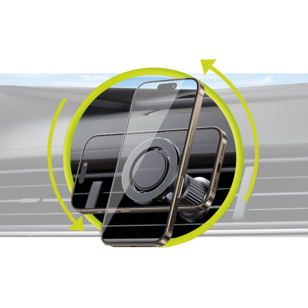 Magnetische Autohalterung für Lüftungsschlitze mit MagSafe, Mobile Origin MO9, Schwarz