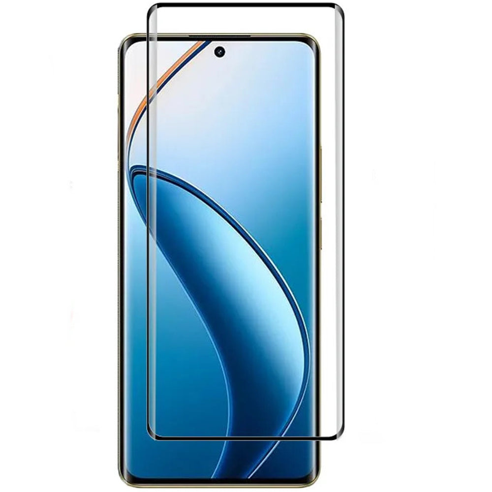 Gehärtetes Glas für Realme 12 Pro / 12 Pro +, Mocolo 3D AB Full Glue, Schwarzer Rahmen