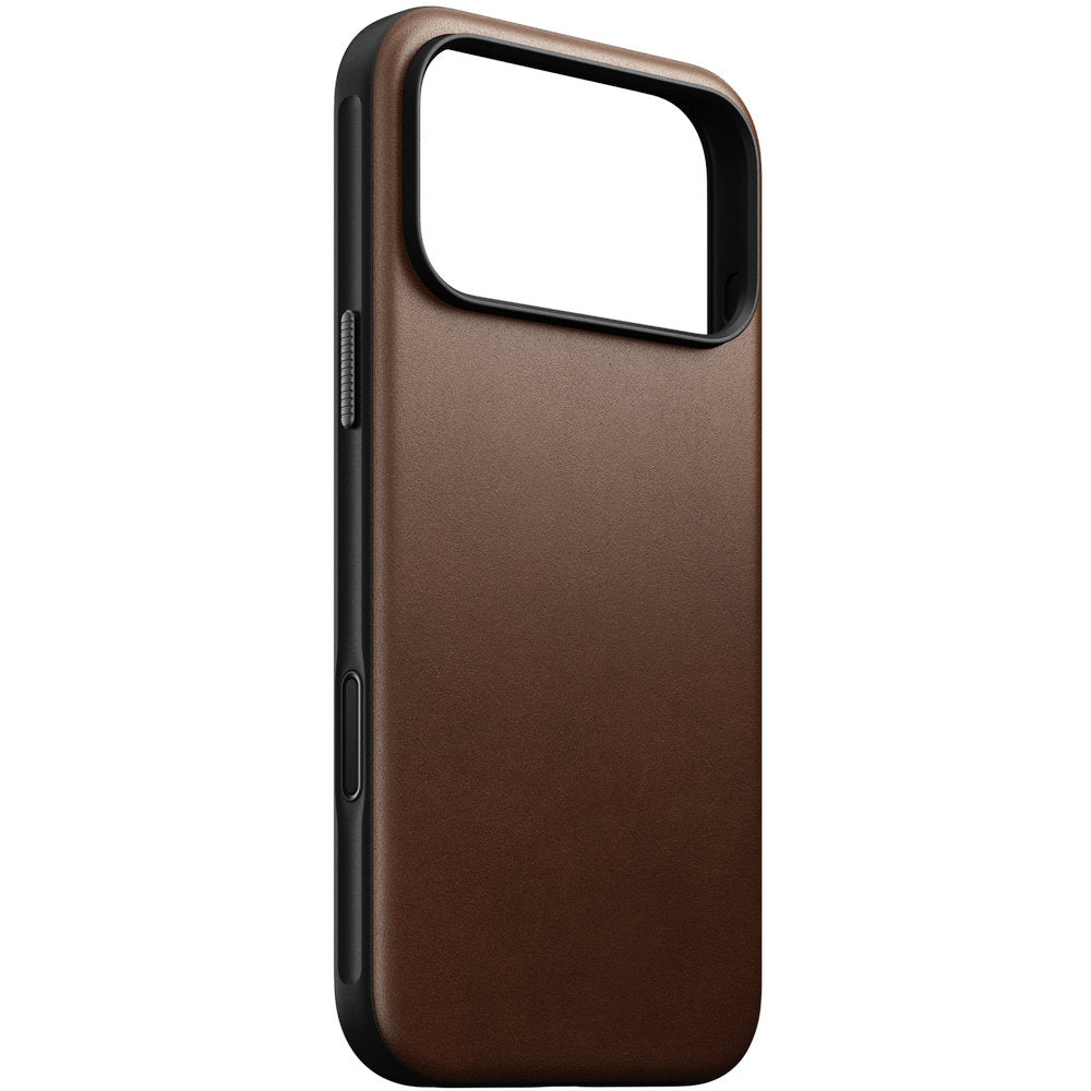 Handyhülle aus Naturleder für iPhone 18 Pro Max / 17 Pro Max, Nomad Modern Leather Case mit MagSafe, Braun (1/6)