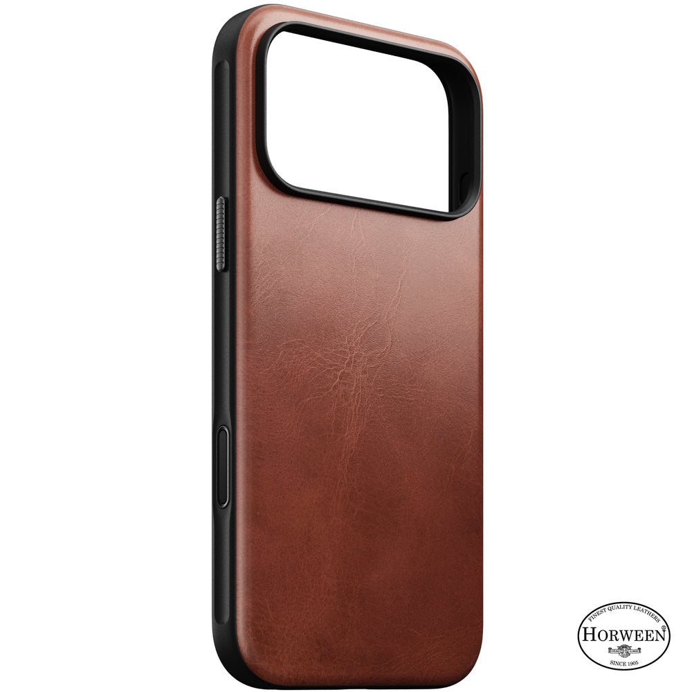 Handyhülle aus Naturleder für iPhone 18 Pro Max / 17 Pro Max, Nomad Modern Leather Case Horween Series mit MagSafe, Braun (6/11)