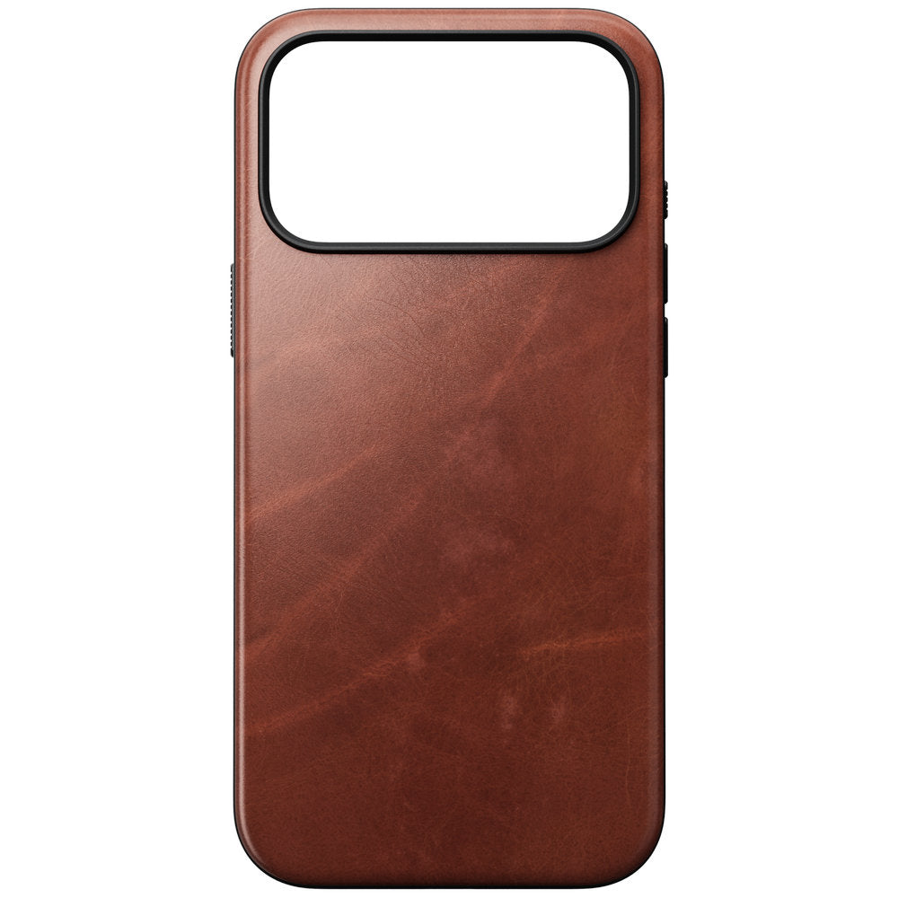Handyhülle aus Naturleder für iPhone 18 Pro Max / 17 Pro Max, Nomad Modern Leather Case Horween Series mit MagSafe, Braun (9/11)