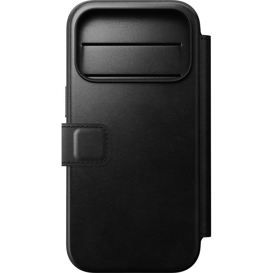 Handyhülle mit Klappe für iPhone 18 Pro / 17 Pro, Nomad Modern Leather Folio Horween Series mit MagSafe, Schwarz (9/13)