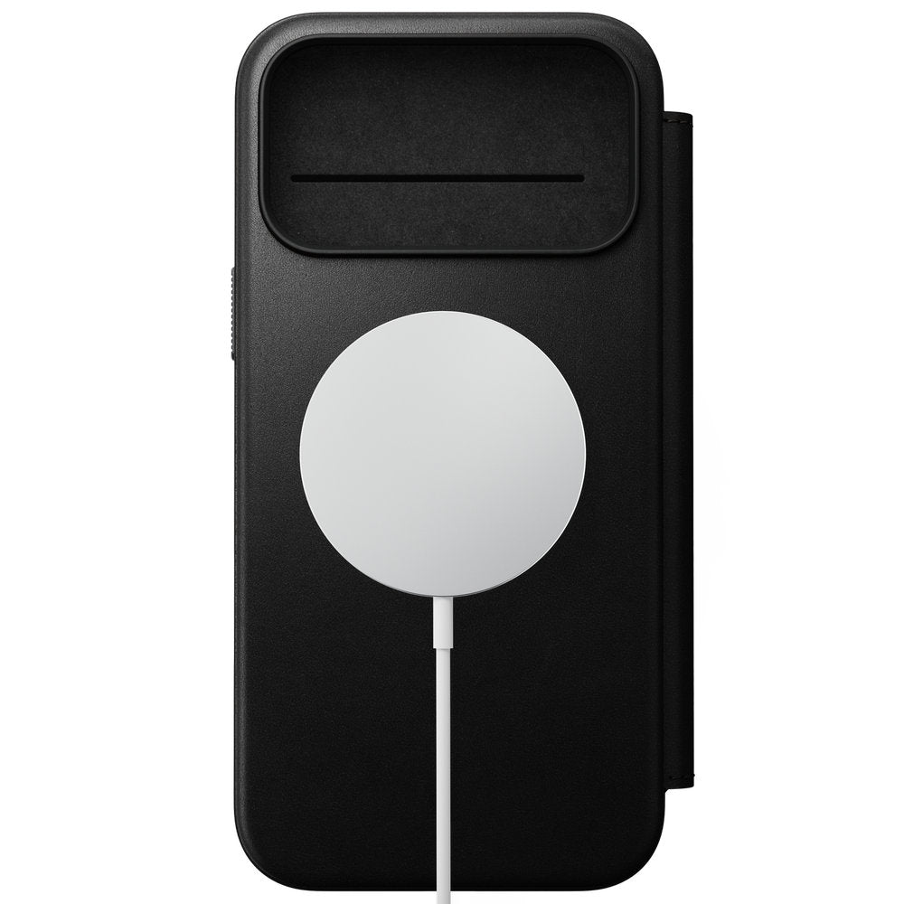 Handyhülle mit Klappe für iPhone 18 Pro Max / 17 Pro Max, Nomad Modern Leather Folio mit MagSafe, Schwarz (5/9)