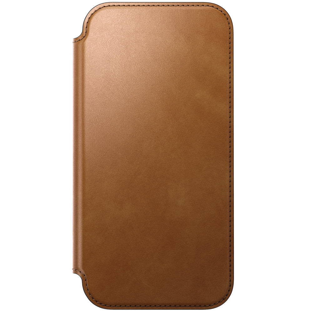 Handyhülle mit Klappe für iPhone 18 Pro Max / 17 Pro Max, Nomad Modern Leather Folio mit MagSafe, Hellbraun (8/9)
