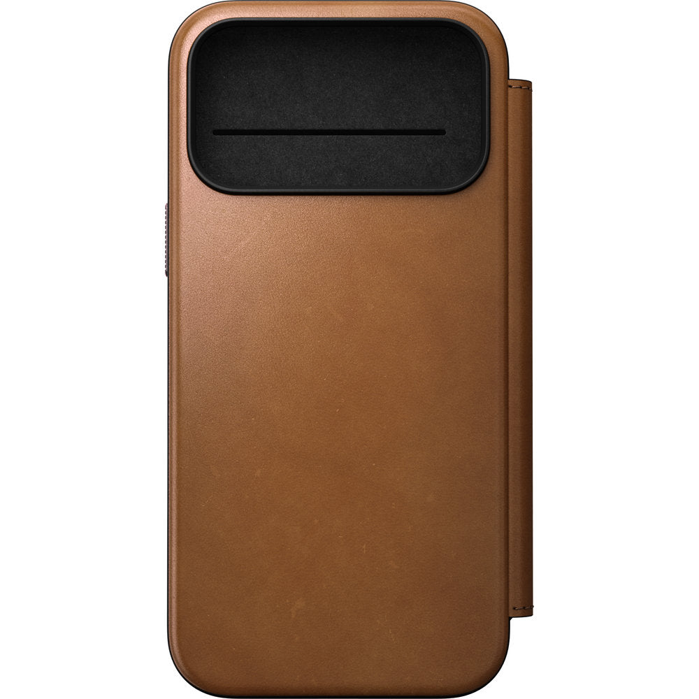 Handyhülle mit Klappe für iPhone 18 Pro Max / 17 Pro Max, Nomad Modern Leather Folio mit MagSafe, Hellbraun (7/9)
