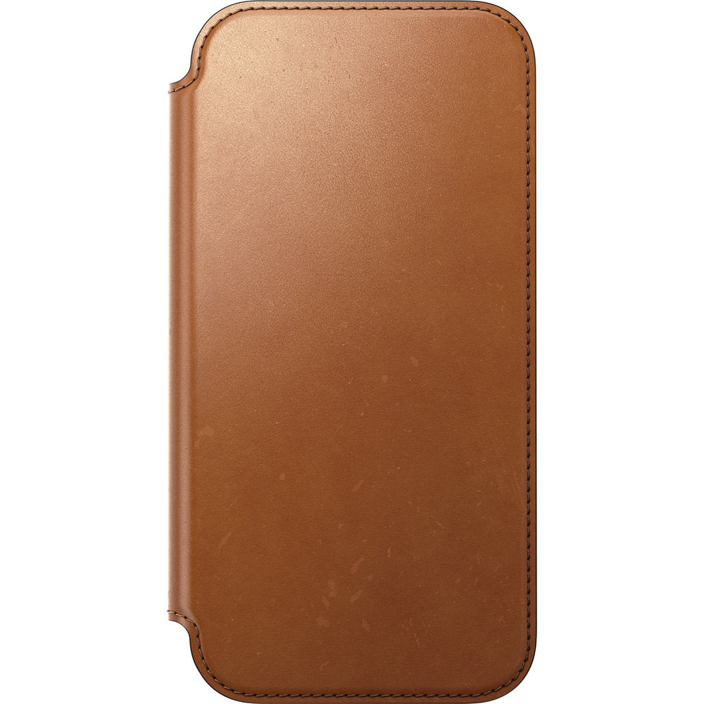 Handyhülle mit Klappe für iPhone 18 Pro Max / 17 Pro Max, Nomad Modern Leather Folio Horween Series mit MagSafe, Hellbraun (4/13)