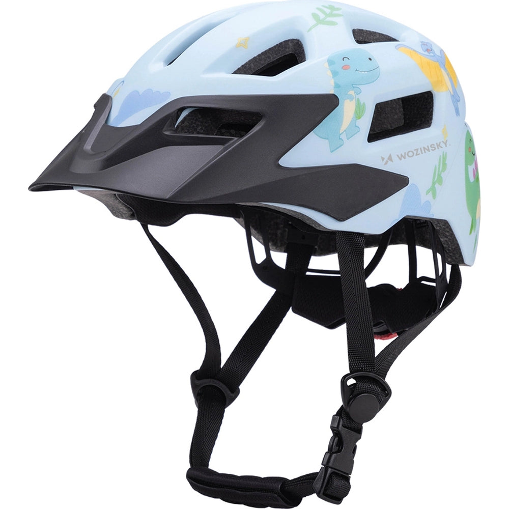 MTB-Kinderhelm Wozinsky HT-45J mit abnehmbarem Schirm, 48–52 cm, Blau