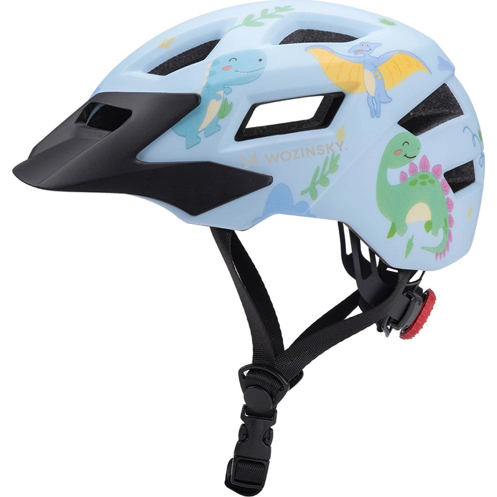 MTB-Kinderhelm Wozinsky HT-45J mit abnehmbarem Schirm, 48–52 cm, Blau