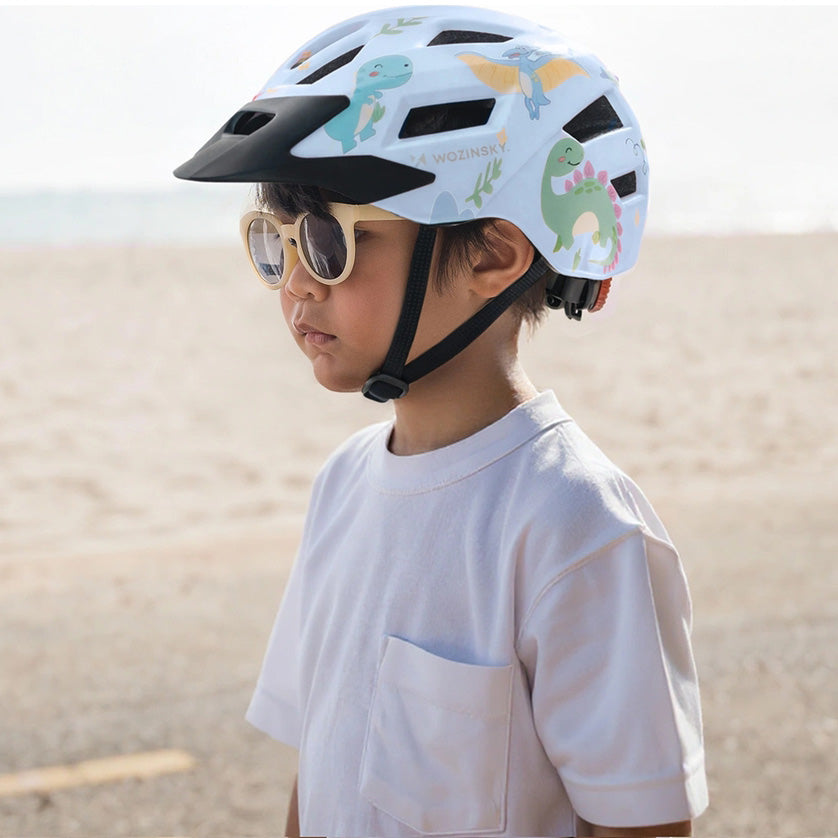 MTB-Kinderhelm Wozinsky HT-45J mit abnehmbarem Schirm, 48–52 cm, Blau