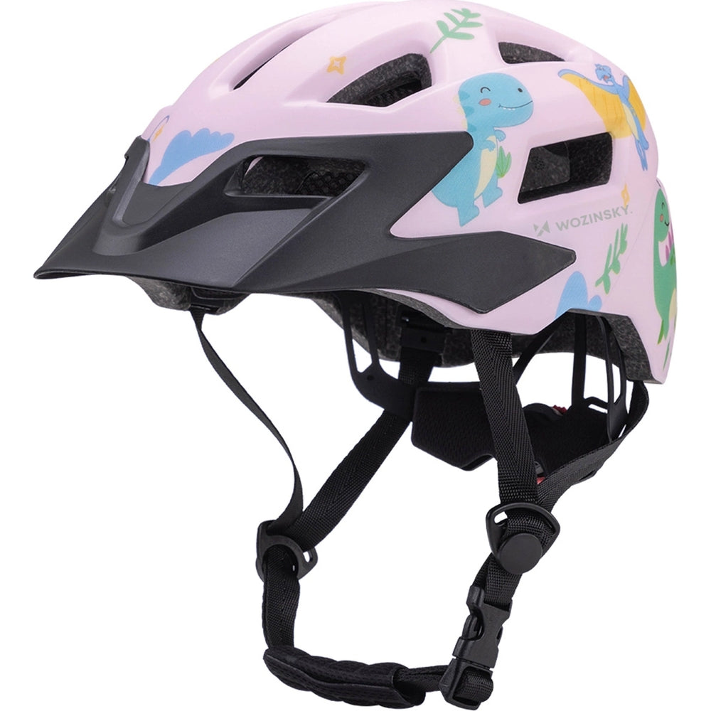 MTB-Kinderhelm Wozinsky HT-45R mit abnehmbarem Schirm, 48–52 cm, Rosa