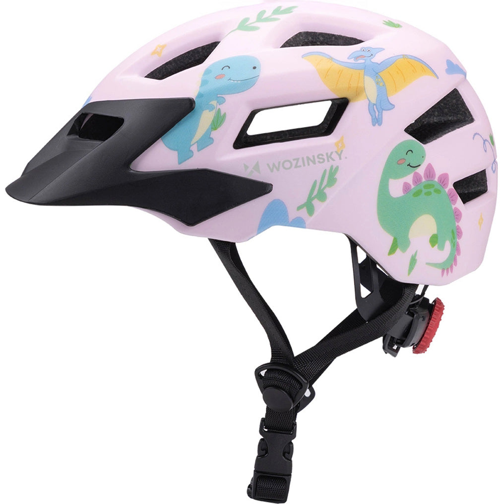 MTB-Kinderhelm Wozinsky HT-45R mit abnehmbarem Schirm, 48–52 cm, Rosa