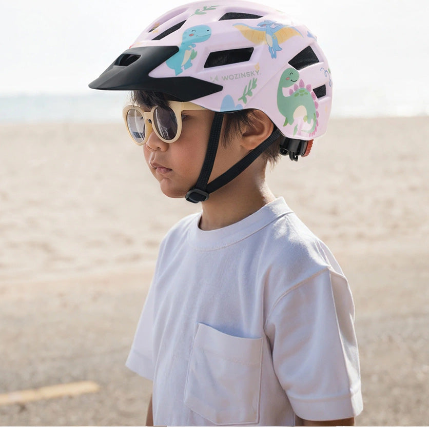 MTB-Kinderhelm Wozinsky HT-45R mit abnehmbarem Schirm, 48–52 cm, Rosa