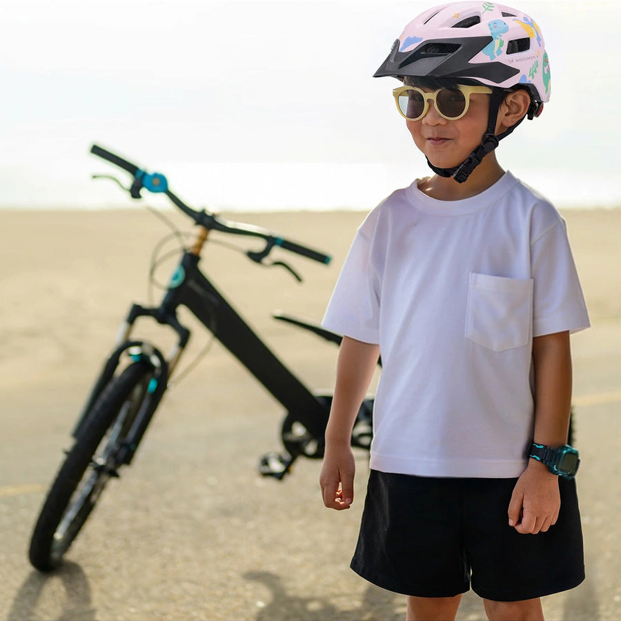 MTB-Kinderhelm Wozinsky HT-45R mit abnehmbarem Schirm, 48–52 cm, Rosa