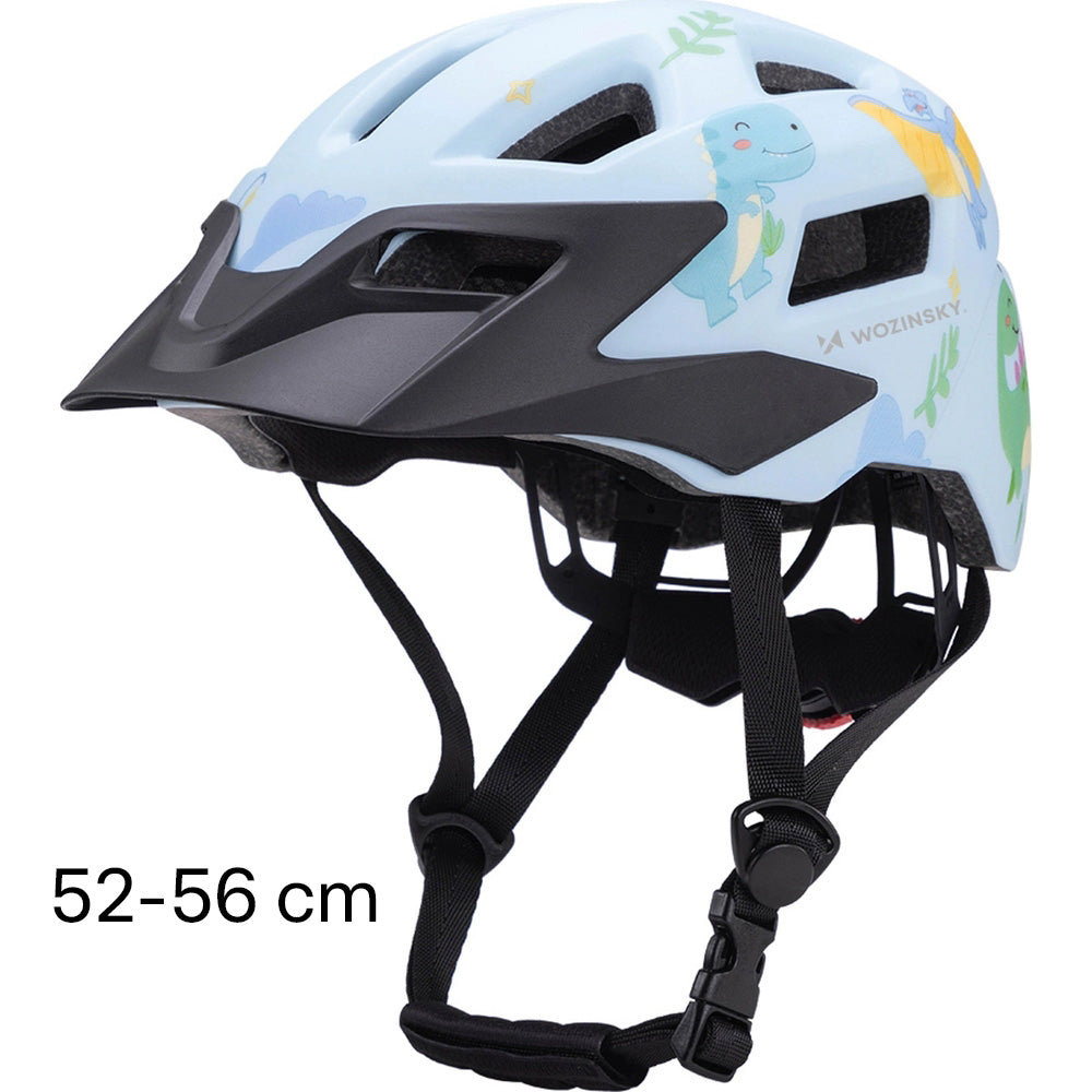 MTB-Kinderhelm Wozinsky HT-45JS mit abnehmbarem Schirm, 52-56 cm, Blau