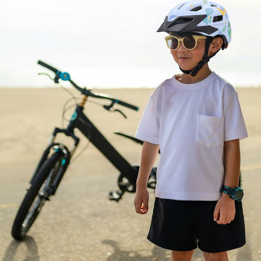 MTB-Kinderhelm Wozinsky HT-45JS mit abnehmbarem Schirm, 52-56 cm, Blau