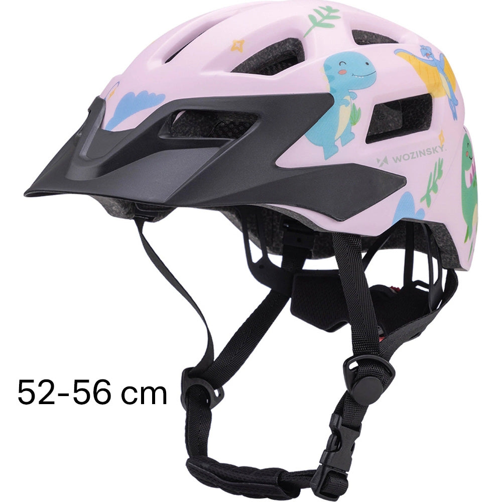 MTB-Kinderhelm Wozinsky HT-45RS mit abnehmbarem Schirm, 52–56 cm, Rosa