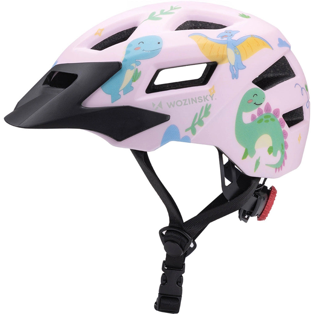 MTB-Kinderhelm Wozinsky HT-45RS mit abnehmbarem Schirm, 52–56 cm, Rosa