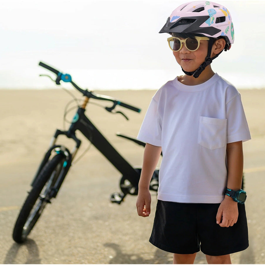 MTB-Kinderhelm Wozinsky HT-45RS mit abnehmbarem Schirm, 52–56 cm, Rosa