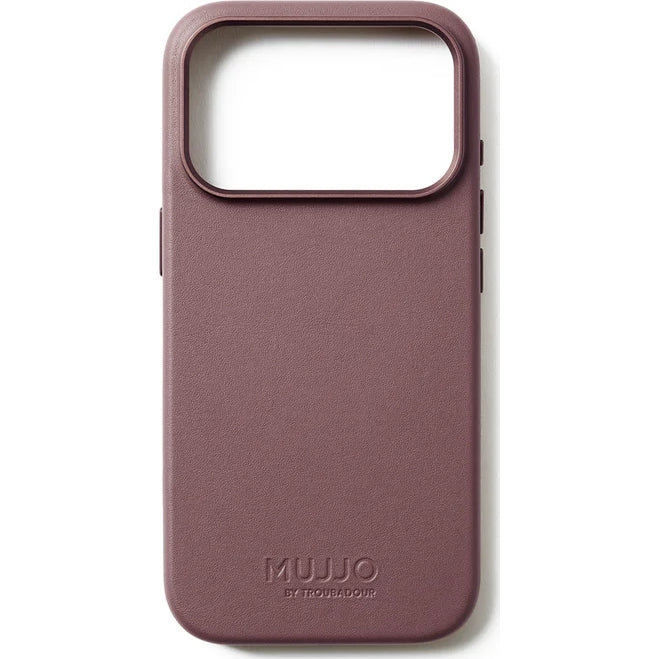 Handyhülle für iPhone 18 Pro / 17 Pro, Mujjo Full Leather Case für MagSafe, Kastanienbraun