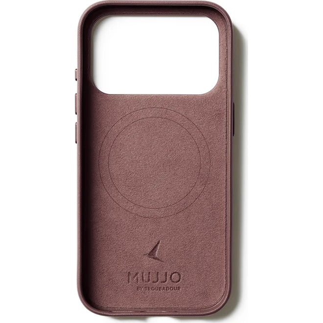 Handyhülle für iPhone 18 Pro / 17 Pro, Mujjo Full Leather Case für MagSafe, Kastanienbraun
