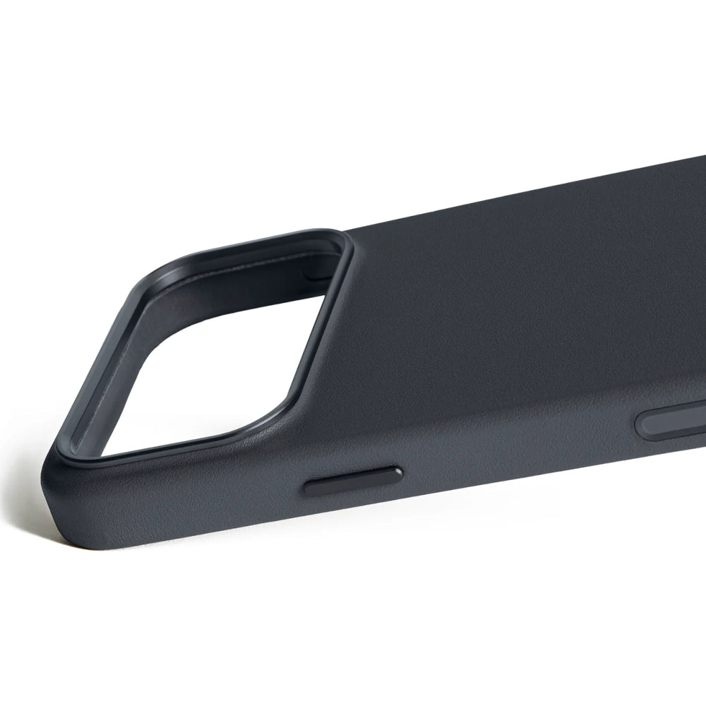 Handyhülle für iPhone 17 Pro Max, Mujjo Full Leather Case für MagSafe, Grau