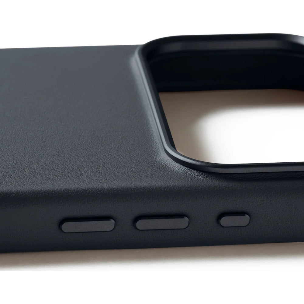 Handyhülle für iPhone 17 Pro Max, Mujjo Full Leather Case für MagSafe, Grau