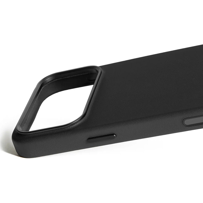 Handyhülle für iPhone 17 Pro Max, Mujjo Full Leather Case für MagSafe, Schwarz