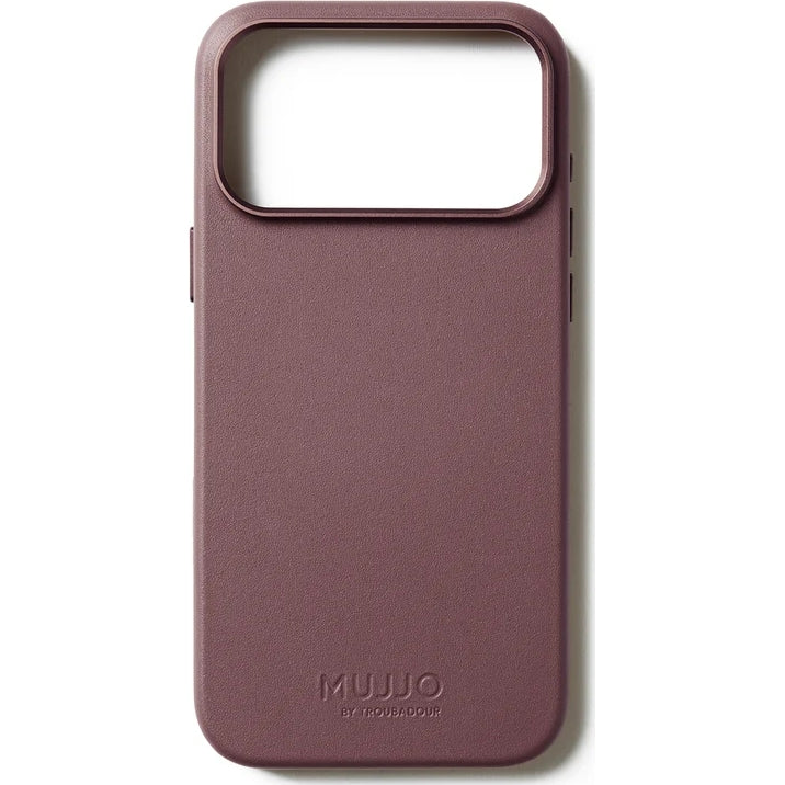 Handyhülle für iPhone 17 Pro Max, Mujjo Full Leather Case für MagSafe, Kastanienbraun