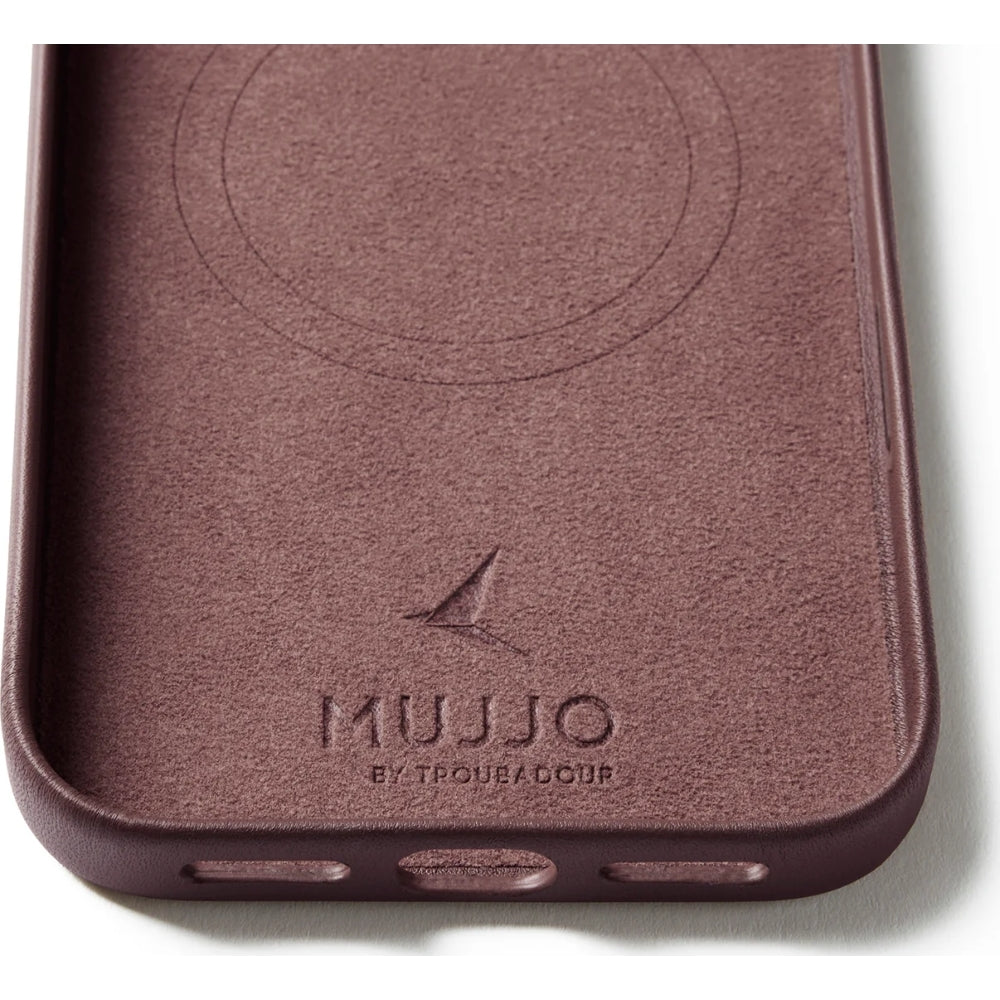 Handyhülle für iPhone 17 Pro Max, Mujjo Full Leather Case für MagSafe, Kastanienbraun