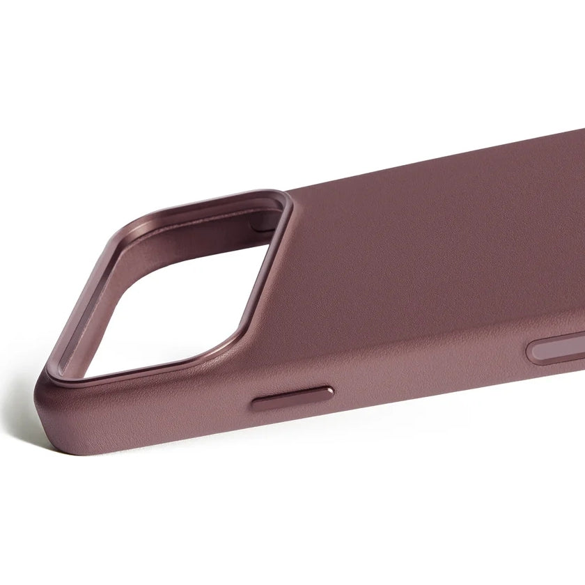 Handyhülle für iPhone 17 Pro Max, Mujjo Full Leather Case für MagSafe, Kastanienbraun