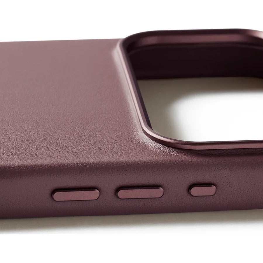 Handyhülle für iPhone 17 Pro Max, Mujjo Full Leather Case für MagSafe, Kastanienbraun