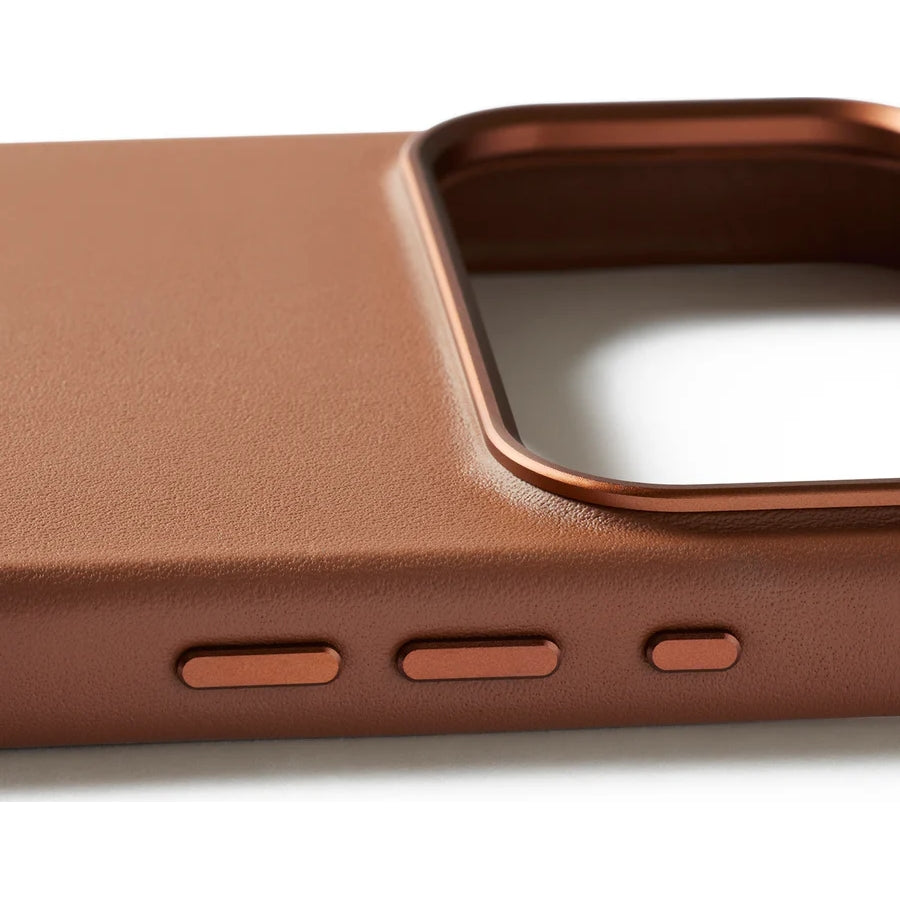 Handyhülle für iPhone 17 Pro Max, Mujjo Full Leather Case für MagSafe, Braun