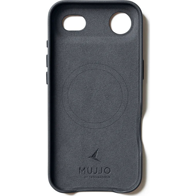 Handyhülle für iPhone Air, Mujjo Full Leather Case für MagSafe, Grau