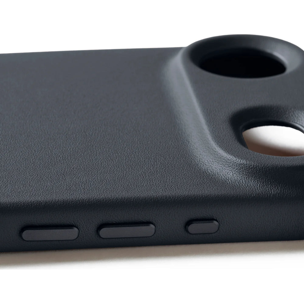 Handyhülle für iPhone Air, Mujjo Full Leather Case für MagSafe, Grau