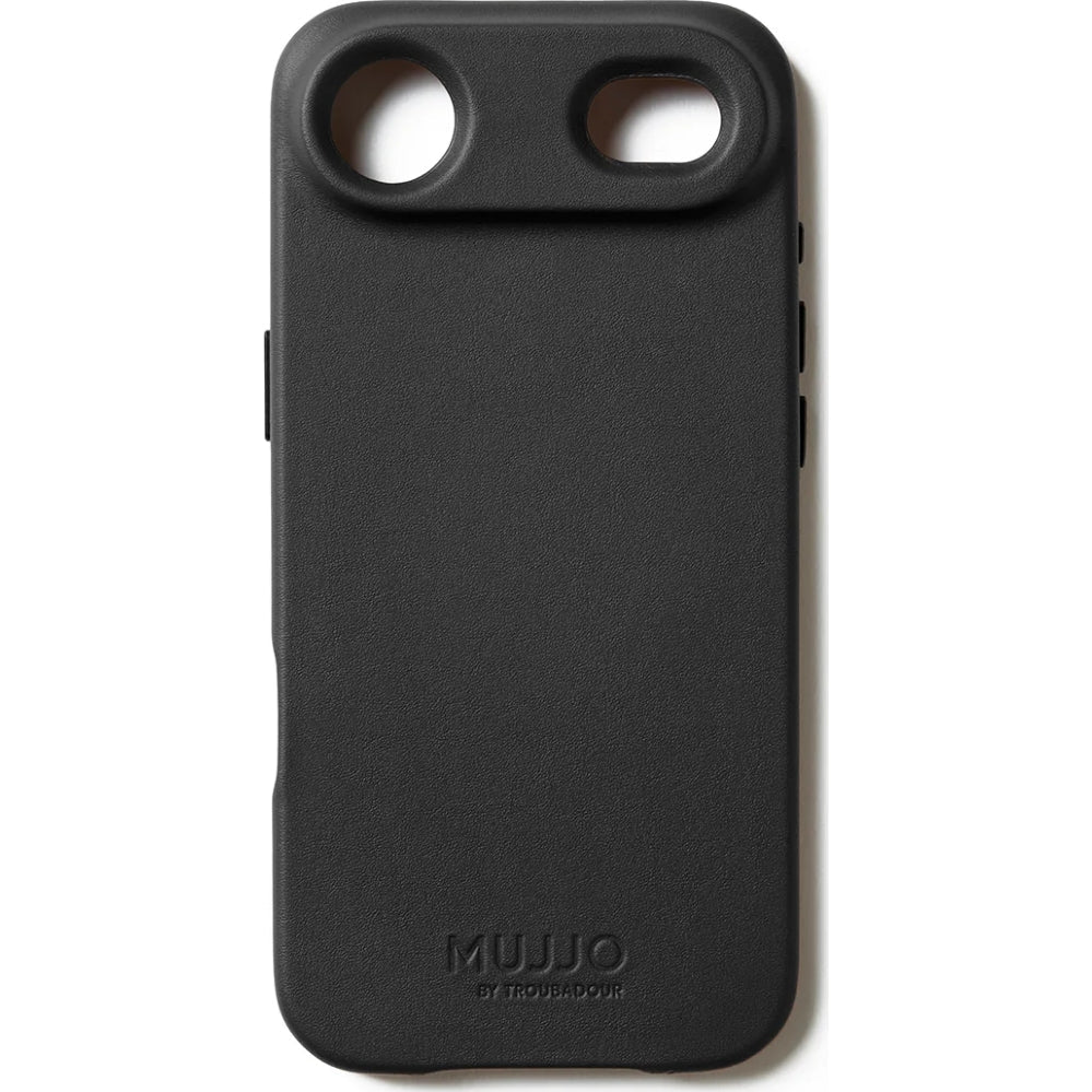 Handyhülle für iPhone Air, Mujjo Full Leather Case für MagSafe, Schwarz